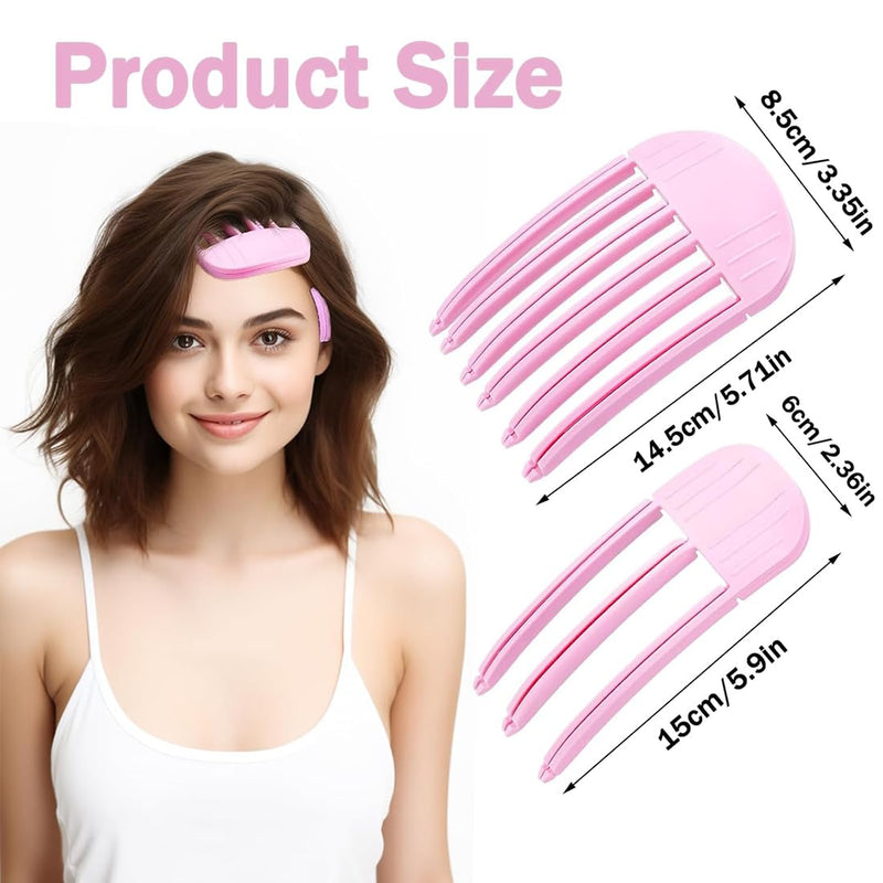 2 x hair curlers for the hairline, fixed hair clips for the forehead, volummi hair band