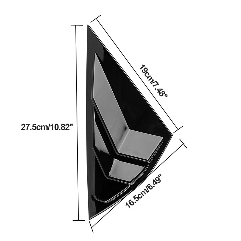 PSLER Side Scoop Louvers Cover for Mach E 2021 2022 2023 2024 2025 Window Visor Cover (Glossy Black) Glossy Black