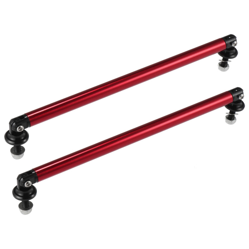 X AUTOHAUX 2pcs 200mm 7.87" Splitter Support Rods Adjustable Front Rear Bumper Lip Splitter Strut Rod Tie Support Bars Fit Most Vehicle Red