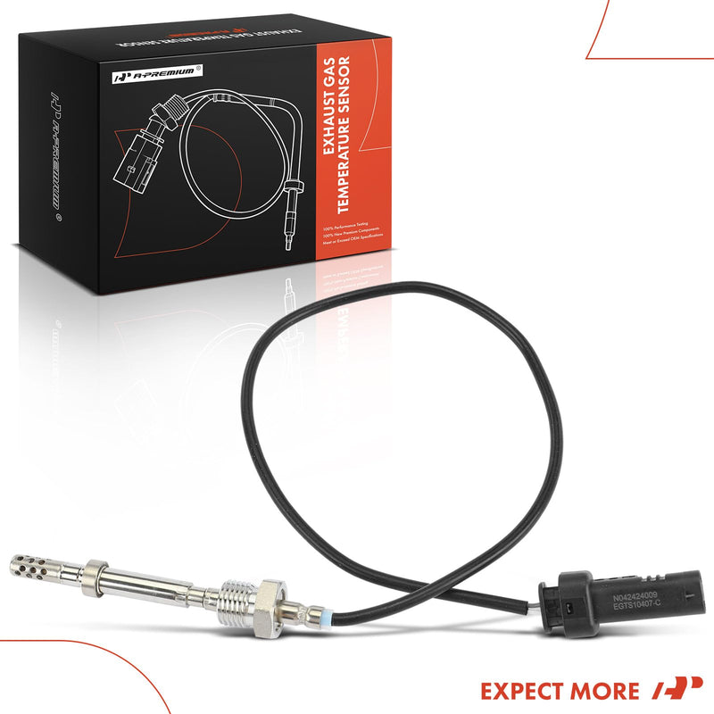 A-Premium Exhaust Gas Temperature Sensor Compatible with Chevrolet Silverado 2500 HD 3500 HD & GMC Sierra 2500 HD 3500 HD, 2017 2018 2019 2020 2021, 6.6L