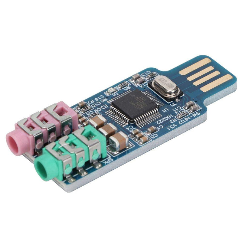 YWBL-WH External USB Audio Card Driver USB Sound Card External Audio CM108 for Computer Laptop WIN2000,WINXP,
