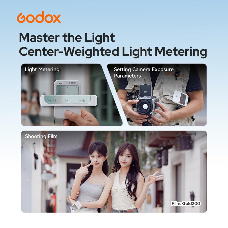GODOX C100 Transparent Viewfinder Camera, 65g Ultra-Light Translucent Screen, 4 Aspect Ratios, Light Meter, OTG Transfer, Portable Viewfinder Camera