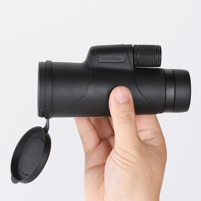 12X HD Monocular Telescope for Outdoor Use, High-Power Handheld Scope for Adult Hiking and Camping Black
