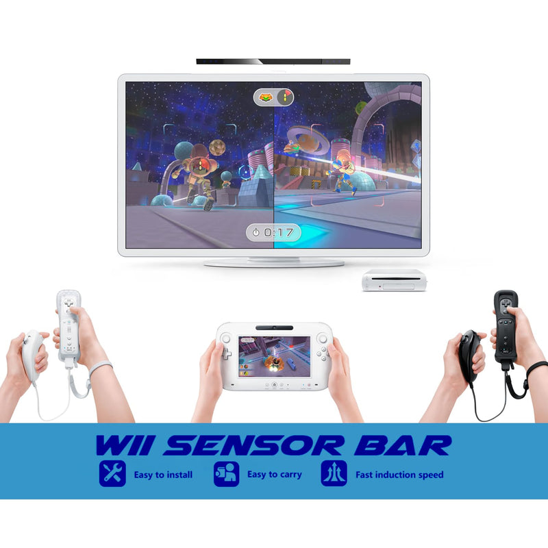 Wii Sensor bar, Wired Infrared Sensor Bar for Wii, Replacement Wired Infrared IR Ray Motion Sensor Bar Compatible with Wii and Wii U Console