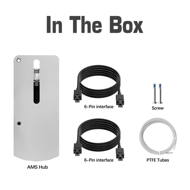 Genuine Bamboo Lab AMS Hub Connection for Bambu P1/X1 Series Printers AMS Unit Multi-AMS 16 Channels PTFE Feed Buffer Replacement Parts for Bambus X1C/P1S 3D Printer Accessories