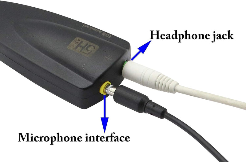 zdyCGTime USB External Stereo Sound Adapter 5hv2 Multi-Function USB 2.0 External 3D Virtual 7.1 Channel Sound Card Adapter with 3.mm Headphone Mic Jack for Mac Win 7 PC Laptop Desktop cable
