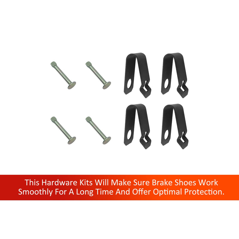 Front Brake Shoes Springs Pins Left & Right for Honda TRX200 TRX250 FourTrax Recon 200 250, OEM# 06450-HC4-900 45175-VM0-003
