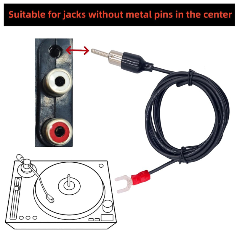 Phonograph Turntable Ground Wire for Technics SL-BD21 SL-BD3 SL-QL5 SL-6 Magnetic Cartridge Turntables - Stop Hum, 5-ft Technic