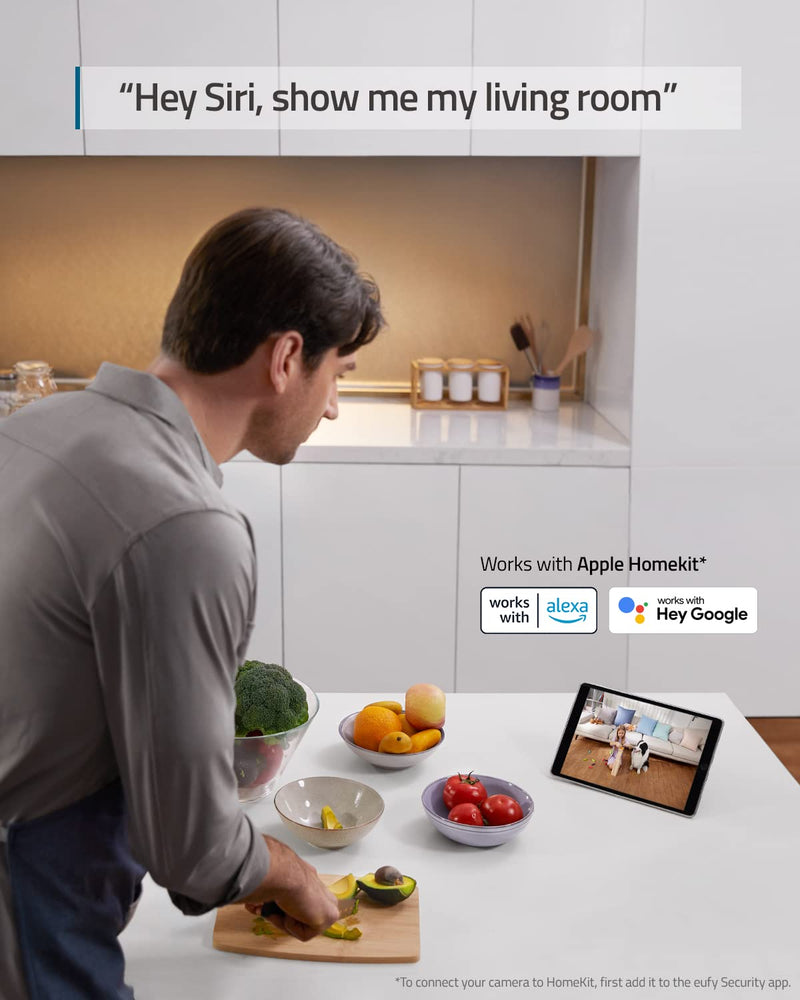 eufy Security Indoor Cam C120 & P24, 2K, Indoor Security Camera, Wi-Fi Plug-in Camera, Human & Pet AI, Voice Assistant Compatibility, Night Vision, HomeBase not Compatible