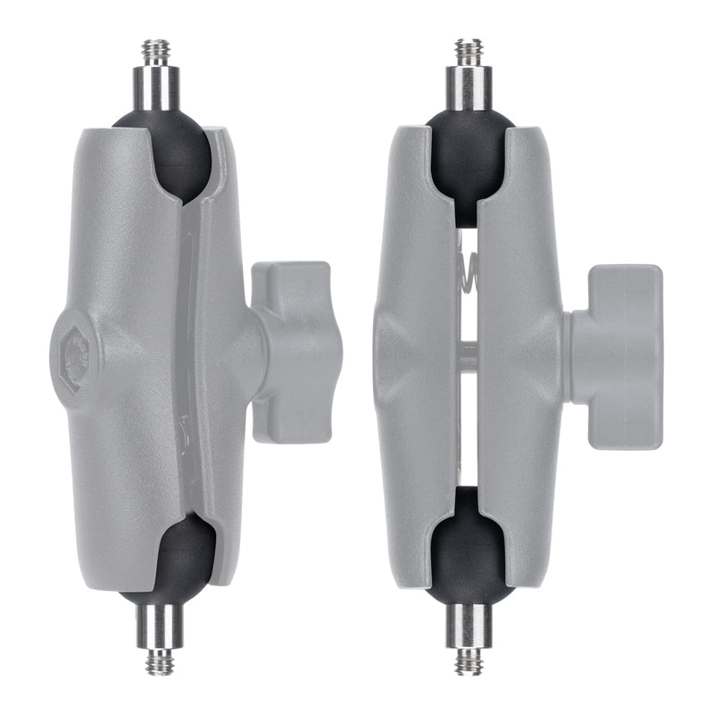 1 inch Ball Mount Adapter with 1/4" Threaded Stud, 2‑Pack,Stainless Steel | Compatible with RAM Mounts Ball B Size Double Socket Arms Ball Mount