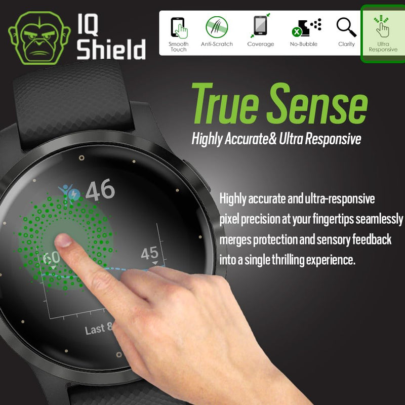 IQShield Screen Protector Compatible with Garmin Vivoactive 4s (40mm)(6-Pack) LiquidSkin Anti-Bubble Clear TPU Film