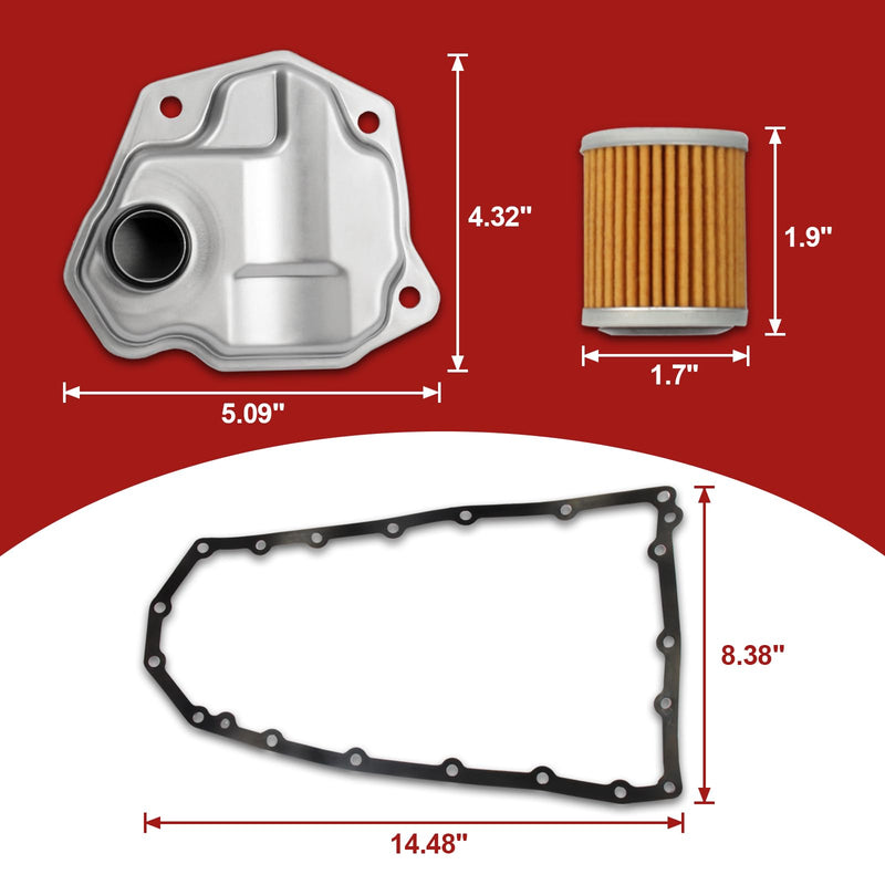 Transmission Oil Filter kit Compatible with NISSAN ALTIMA 2007-2013| NISSAN JUKE 2011-2016|NISSAN ROGUE 2008-2016| 313971XF0D, 317281XF03, 317281XF0A, 317281XZ0D, 31728X480A