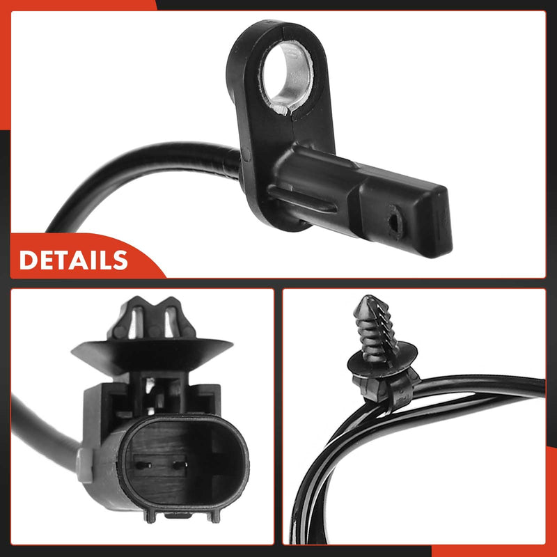 A-Premium Rear Left and Right ABS Wheel Speed Sensor - Compatible with Dodge Models - Dart 2014 2015 2016 - Rear Driver and Passenger Side, Replaces 68194428AB, 68194428AA Pack of 2