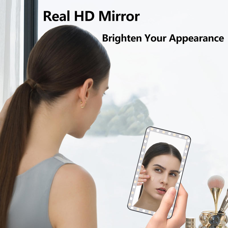 Car Sun Visor Vanity Mirror, 3 Light Modes & 60 LEDs, Rechargeable Dimmable Touch Screen Travel Makeup Mirror,Universal for Truck SUV-Car Accessories Essentials for Women（White） White 1 Pack