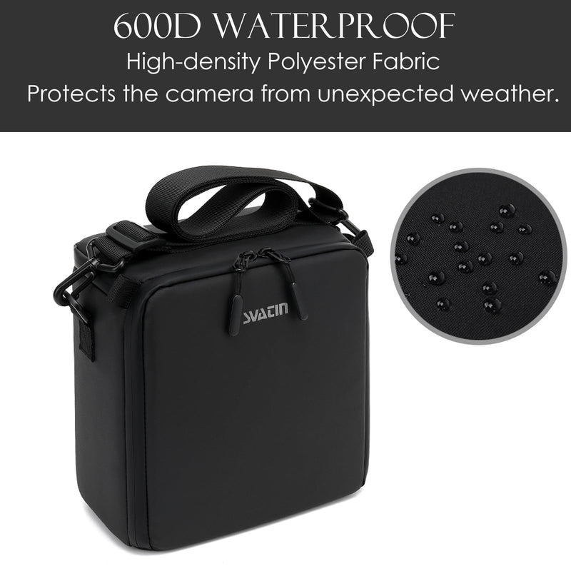 Mini SLR Camera Insert Bag,Shockproof &Pressure-proof Dual Opening Camera Lens Cube Case Bag,Digital DSLR Mirrorless Cameras Accessories Storage Pouch Compatible for Canon,Sony,Fuji (XXS Gray) (4L)XXS Black
