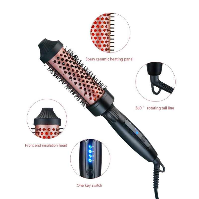 [AUSTRALIA] - Hair Dryer Brush, Hot Air Brush One-Step Hair Dryer & Volumiser with 30s Fast Heating, Infrared Hair Care Curler Straightening Comb Styling Tool for Blow Drying with 4 Speeds Adjustment # Pink