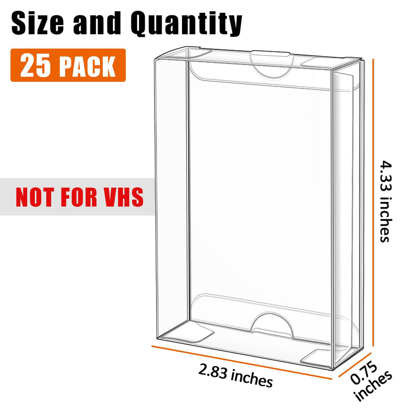 Cassette Tape Storage Holder and Protective Cases, 25 Pack