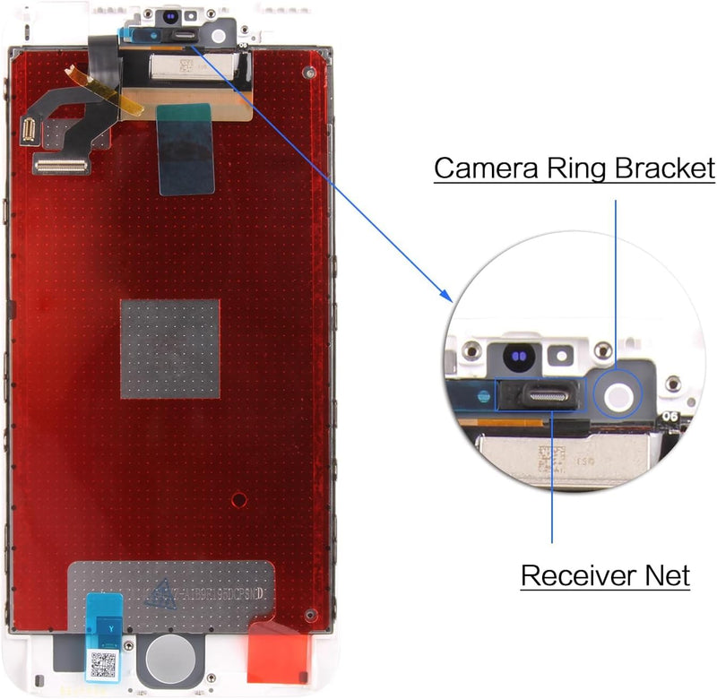 LCD Screen Replacement for iPhone 6s Plus A1634 A1687 A1690 A1699 5.5 Inch LCD Display Screen Touch Screen Digitizer Assembly Repair Parts with Free Tools Kits (White)