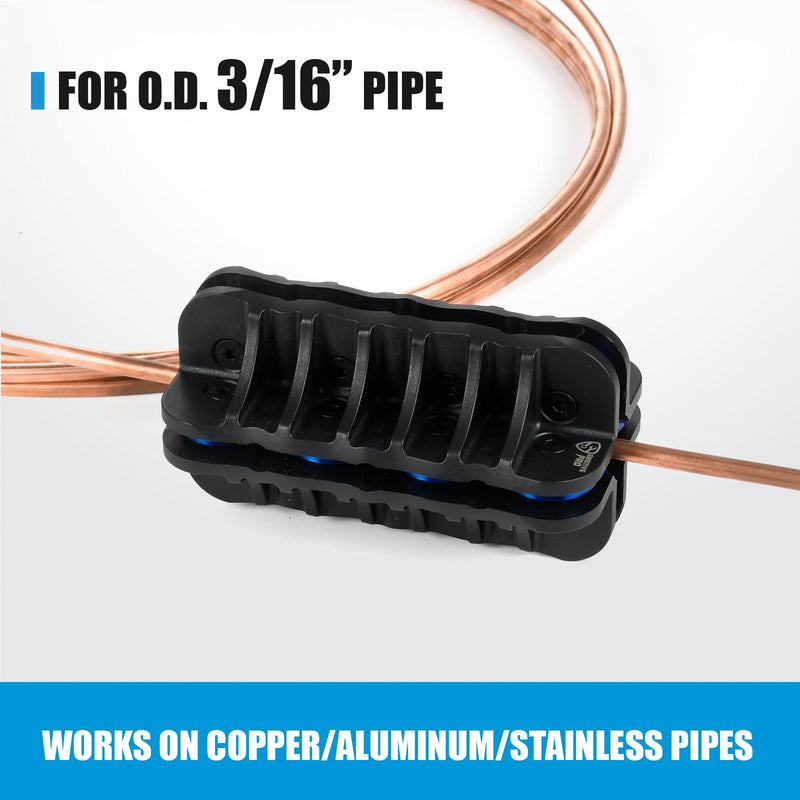 3/16 Inch Brake Line Straightening Tool, Handheld Tubing Straightener for Fuel Lines, Copper, Nickel-Copper, and Aluminum Coils 3/16"