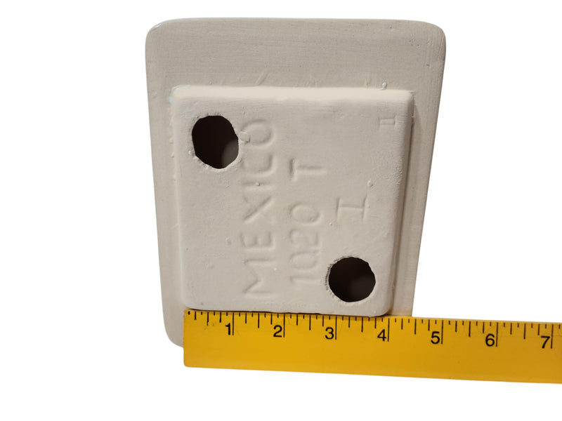DALTILE Snow White Ceramic TP Toilet Paper Holder Wall Mount Thinset Installation Vintage Mid Century Modern Retro, BA1020T