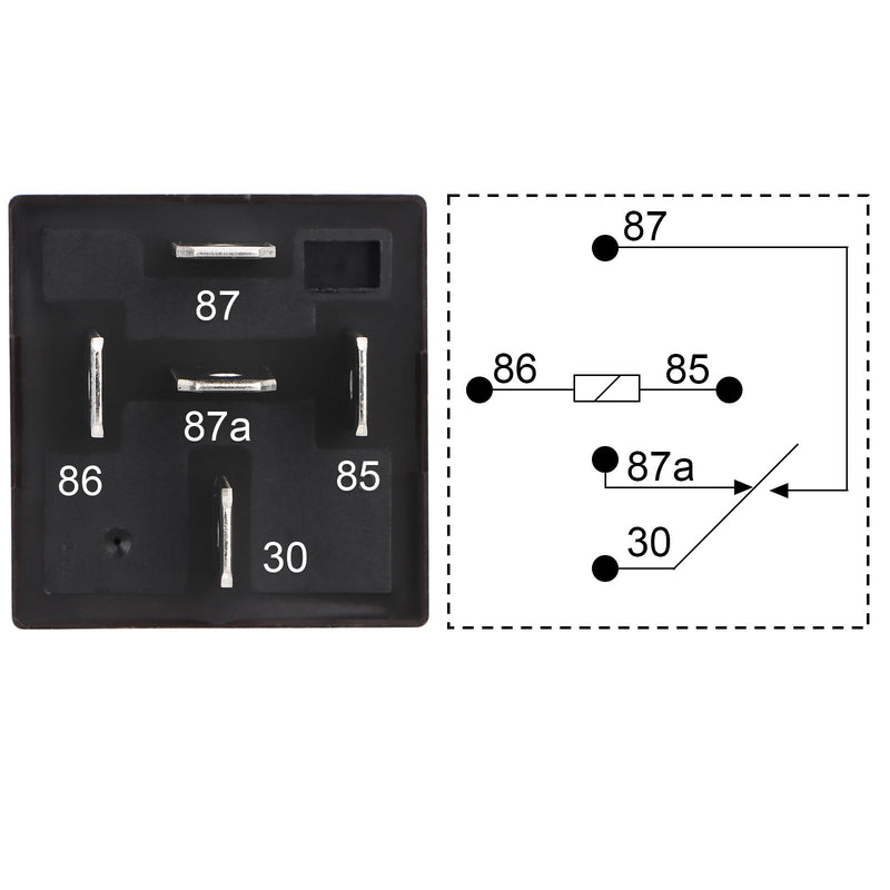 2 Pack JD1914 Car Relay, 12V 40A, 5 Pin SPDT, Automotive Switches and Starters, Waterproof Relay for Boat Tractor Truck Motorcycle (2) 2