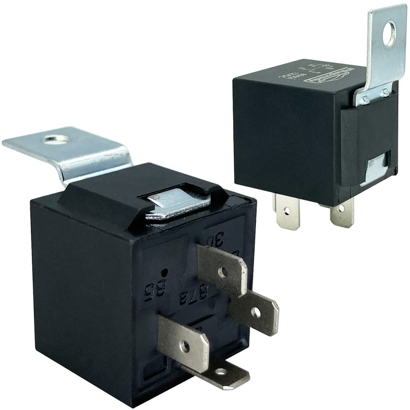 irhapsody 4-pin 40/30AMP 12V Relay Kit, Spst 12-Volt 6-Pack Automotive Relay, with Interlocking Harness Socket Holder and Heavy-Duty Pigtail 6 pack