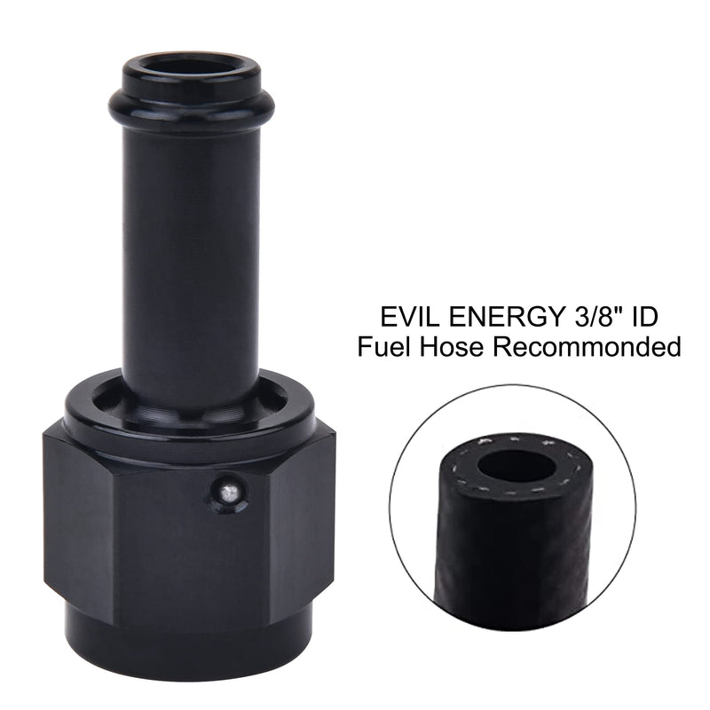 EVIL ENERGY 6AN Female to 3/8" Barb Hose Fitting Straight Swivel 2PCS 6AN to 3/8 Inch
