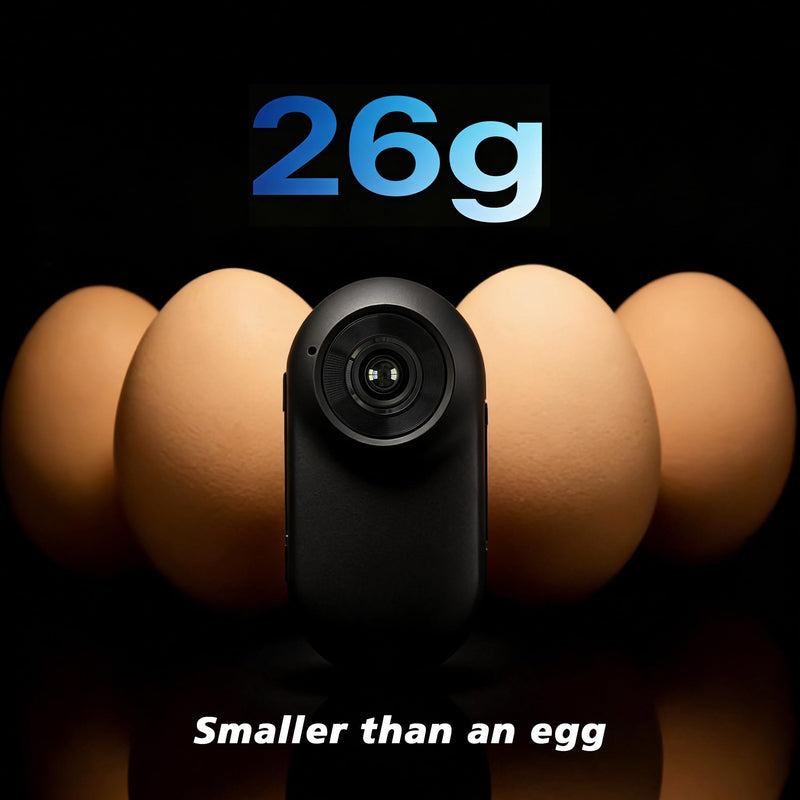 Mini Body Camera with Memory Card, 1" Screen POV Body Cam, Wearable Camera for Vlogging, Thumb Action Camera for Outdoor Sports, Cycling, Hiking, Fishing, Gifts for Men Dad Him Black