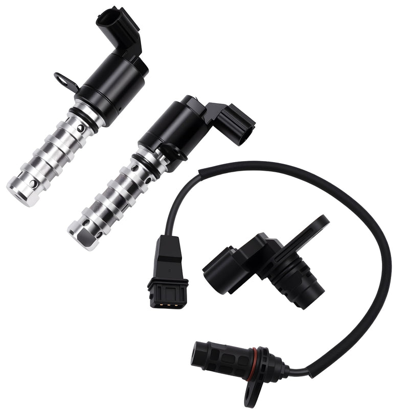 VVT Solenoid Intake & Exhaust Compatible with Hyundai/Kia Camshaft & Crankshaft Position Sensor Kit Fit for Santa Fe/Sonata/Optima 2011-2015 2.0L/2.4L Replace# 24375-2G500 243552G500