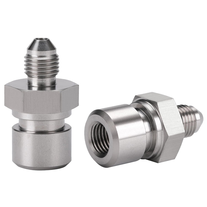 3AN Male to 3/8-24 3/16" Inverted Flare Female Brake Line Adapter Fitting Stainless Steel 2PCS 3AN to 3/8-24 - 2PCS