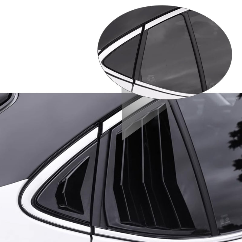 for Toyota Camry The 9Th Gen 2025 2026 Window Louvers Front Side Racing Style Sport ABS Window Louvers Air Vent Scoop Shades Cover Blinds Trim Exterior Accessories 4PCS(Bright Pitch Black) Bright Black