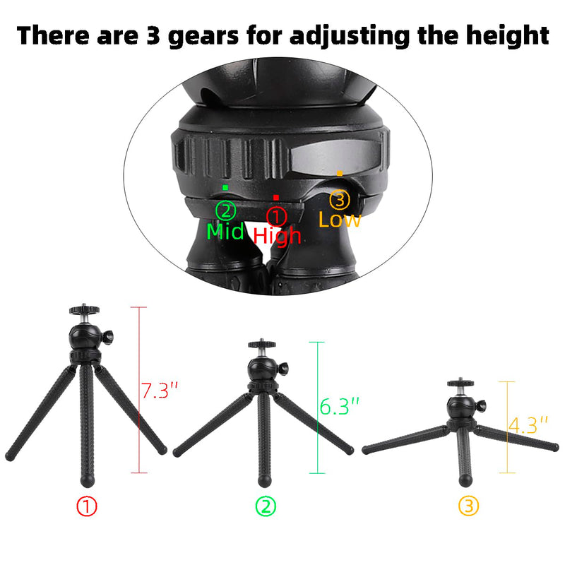 Tripod for iPhone, Flexible Phone Tripod Stand with Wireless Remote Compatible with Magsafe, Mini Magnetic Tripod Mount for iPhone 15 Plus Pro Max 14 13 12 Series