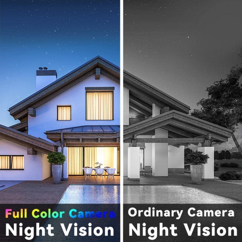 Real HD 6MP Full Color Night Vision ColorVu Turret Dome IP Camera with Visible White LED Lights, 2.8mm Wide Angle, Outdoor Built in Mic, Plug and Play Vandal Dome POE IP Camera