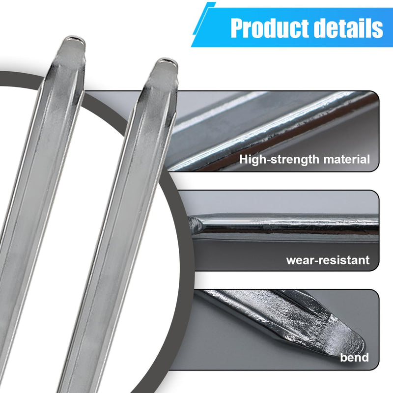 2PCS Tire Iron Spoons Tool Set, 11.88 Inch Heavy Duty Metal Tire Changing Tool Kit Motorcycle Tire Lever Bar Set, Manual Bike Tires Remove & Repair Tool for Scooter, Motorcycle, Mower