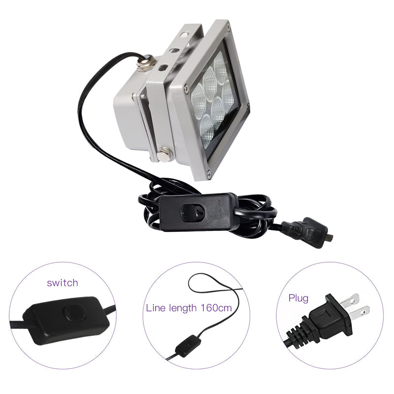 3D Printer UV Resin Curing Light for SLA/DLP/LCD 3D Printing, Solidify Photosensitive Resin, 405nm UV LED Lights with 60w Output Affect