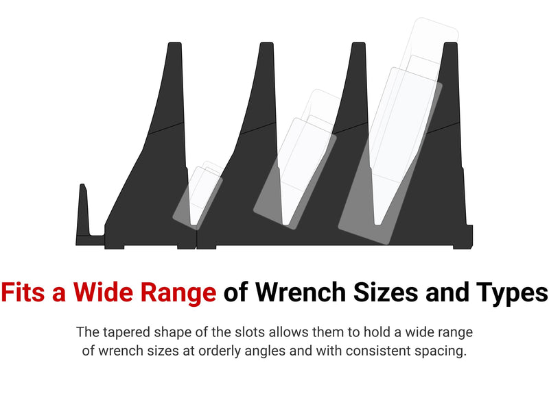 TEKTON 40-Tool Modular Wrench Organizer Set (Black) | OTM92140 | Made in USA Black 40-Tool Set
