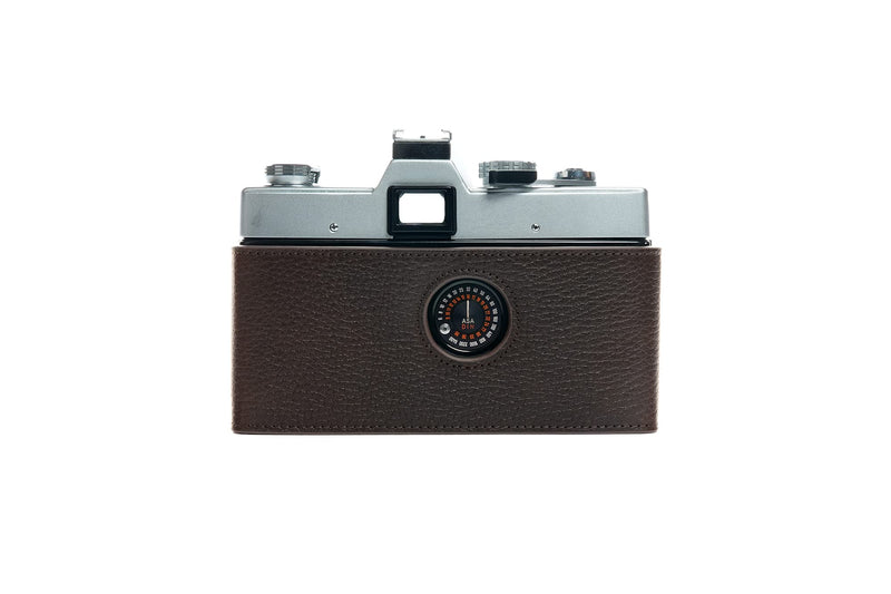 SRT-101 Film Camera Case, BolinUS Handmade Genuine Real Leather Half Camera Case Bag Cover for Minolta SRT 101 Film Camera With Hand Strap (Coffee) Coffee
