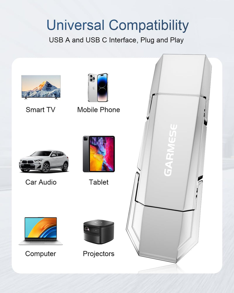 256GB USB C Flash Drive Up to 450MB/s USB 3.2 Solid State Thumb Drive Type-A + Type-C 2-in-1 Flash Drive Memory Stick Data Storage Compatible with Smartphone Tablet Computer Game Console 256GB Silver