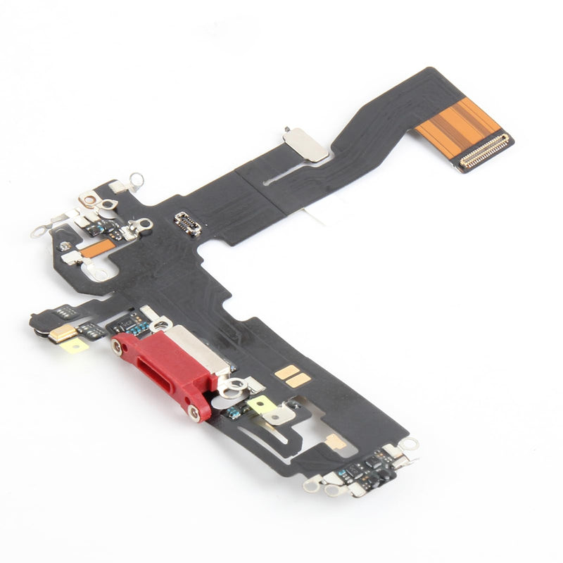 for iPhone 12/12 Pro Lightning Charging Port Replacement Black Dock Connector Flex Cable Assembly with Waterproof Tape & Tool Kit A2172 A2402 A2404 A2403 A2341 A2406 A2407 A2408 (Red) Red