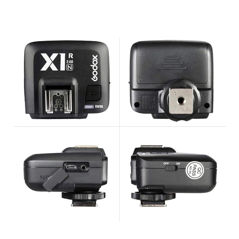 Godox X1R-N Wireless Flash Trigger Receiver for Nikon DSLR Camera, 2.4G Wireless X System High Speed Sync 1/8000s, Wireless Remote Trigger Transmitter Compatible for X1N XPro-N XProII-N Trigger