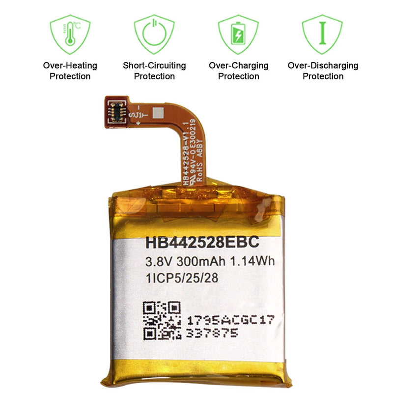 WUHAO Replacement Battery for Huawei Smart Watch 1st Gen/Watch Gen 1, HB442528EBC Battery with [Set of Screws] and Tool Repair Kit