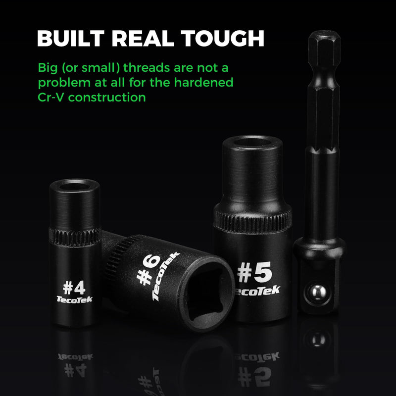 13PCS Magnetic Tap Socket Set, 1/4" & 3/8" Drive Square Drive Tap Handle Tool, Square Socket Set for Fractional MCTI Standard Tap Thru 1/2" & 1/8" NPT Taps