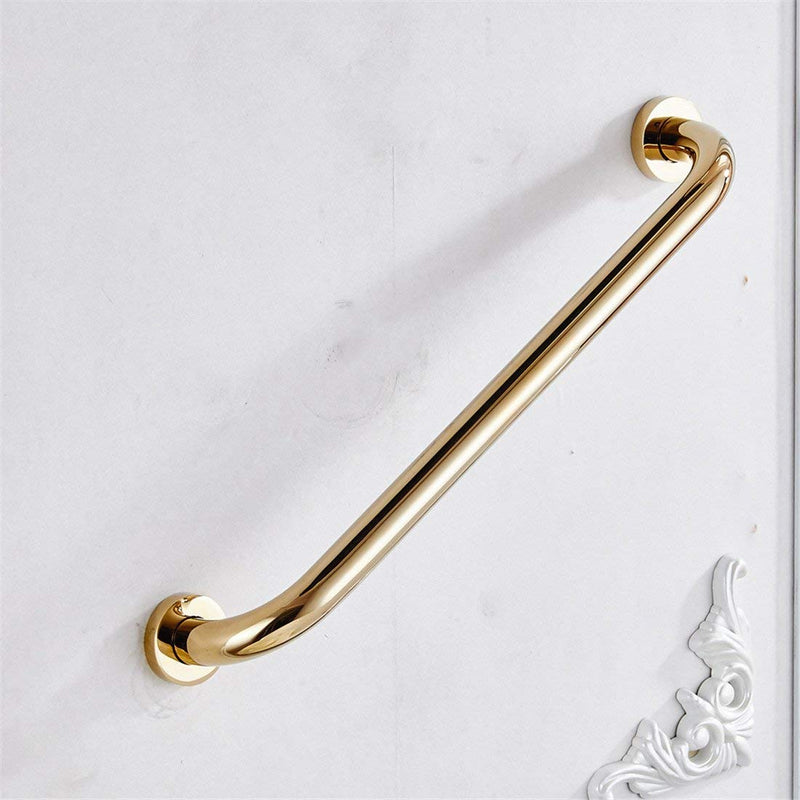 WINCASE Gold Grab Bars for Bathroom, Shower Handle 16 Inch, Bathtub Anti Slip Handrail Safety Polished Brass Wall Mounted with Concealed Screws Gold 16inch