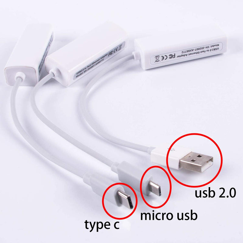USB to RJ45 LAN Ethernet Adapter 100Mbps LAN Converter 10M 100M with Asix AX88772B AX88772 Chip (USB to RJ45) USB TO RJ45