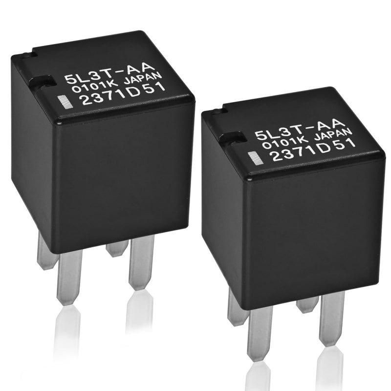Relay 5L3T-AA (Pack of 2) - 4 Pins 12VDC 20A Automotive Oil Pump Starting Relay