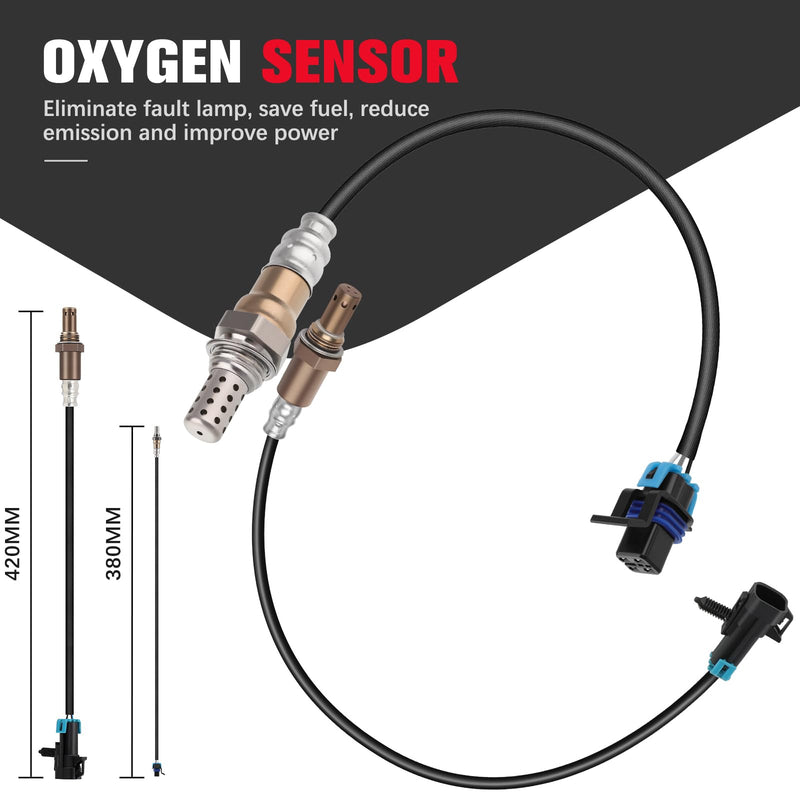O2 Oxygen Sensor Upstream Downstream Bank 1 & 2 SG272 234-4285 Fit 2002-2003 for Chevy Trailblazer EXT for GMC Envoy XL for Isuzu Ascender for Oldsmobile Bravada 4.2L V6 Engine Cylinder 2PCS