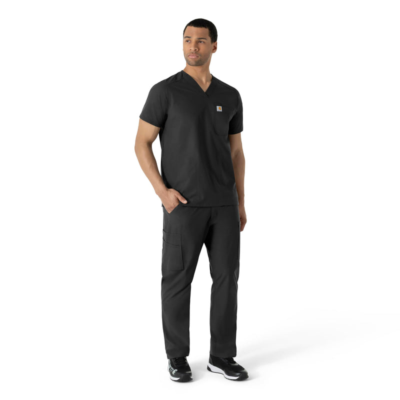 Carhartt Scrubs C16113 Force® Modern Fit V-Neck Top Large Black