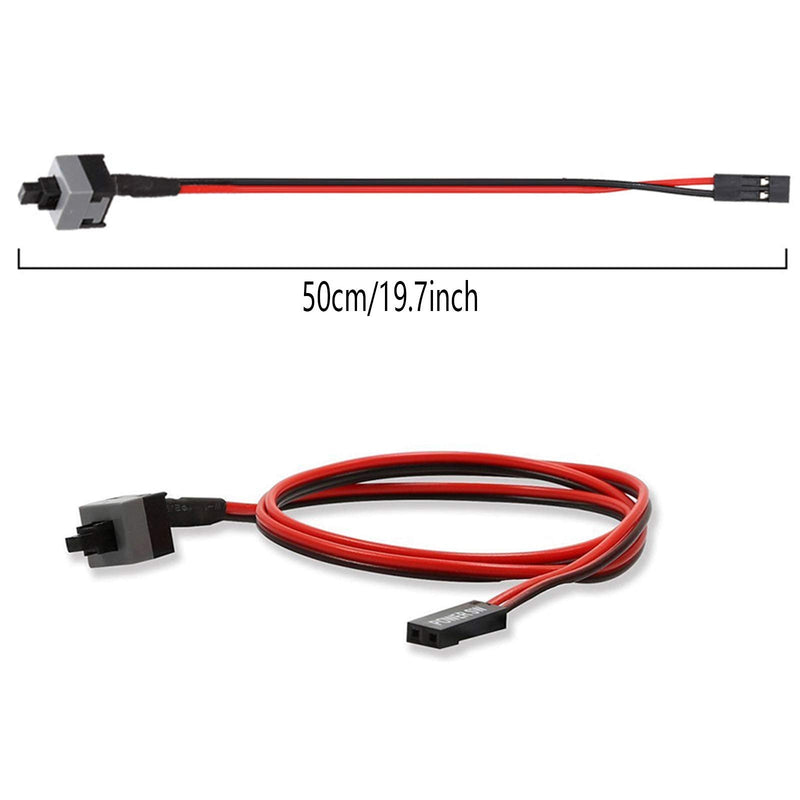 3PCS PC Motherboard Computer PC Protective 2-Pin SW Computer Switch Cord, Switch Power Cord with On Off Button