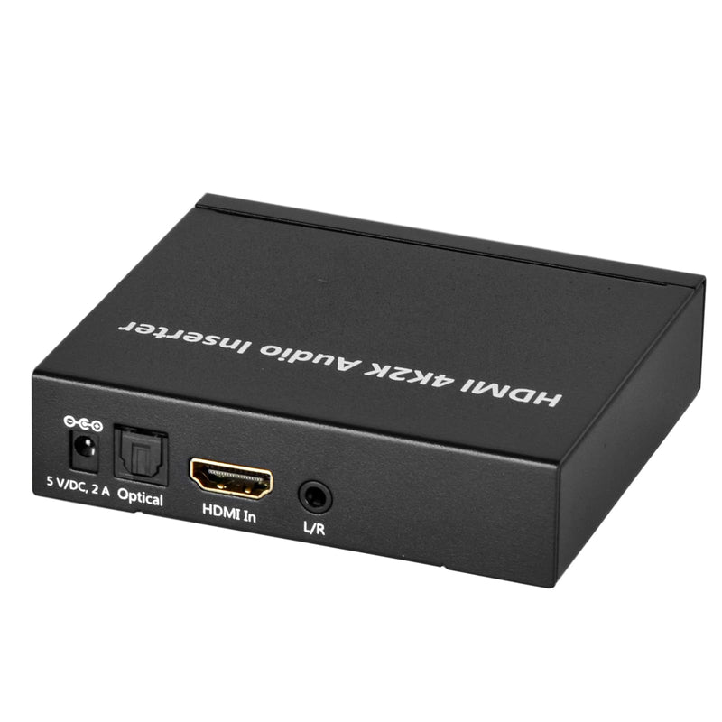 HDMI 4K2K Audio Inserter with HDCP 1.2, HBR Audio, Optical S/PDIF, CEC Bypass, Analog/Digital Audio Embed, 3D Support, DVI Conversion Compatible