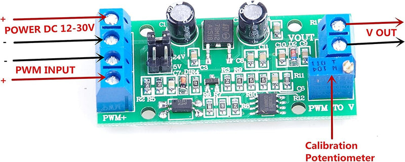 PWM-to-Voltage Module 0% -100% PWM Converted to DC 0-10V Voltage Analog to Digital